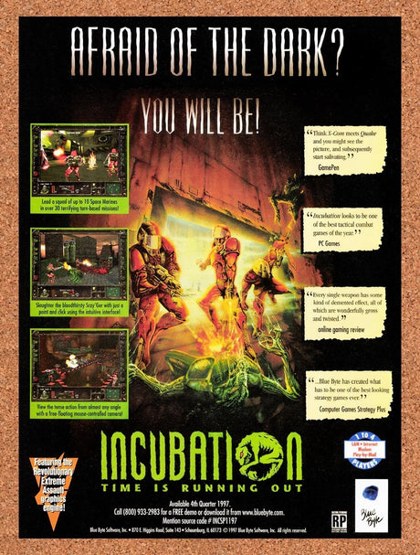 1997 Incubation Time Is Running Out PC Original Advertisement / Retro Promo v5