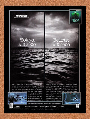 1997 Deadly Tide PC Original Advertisement / Retro Promo v1