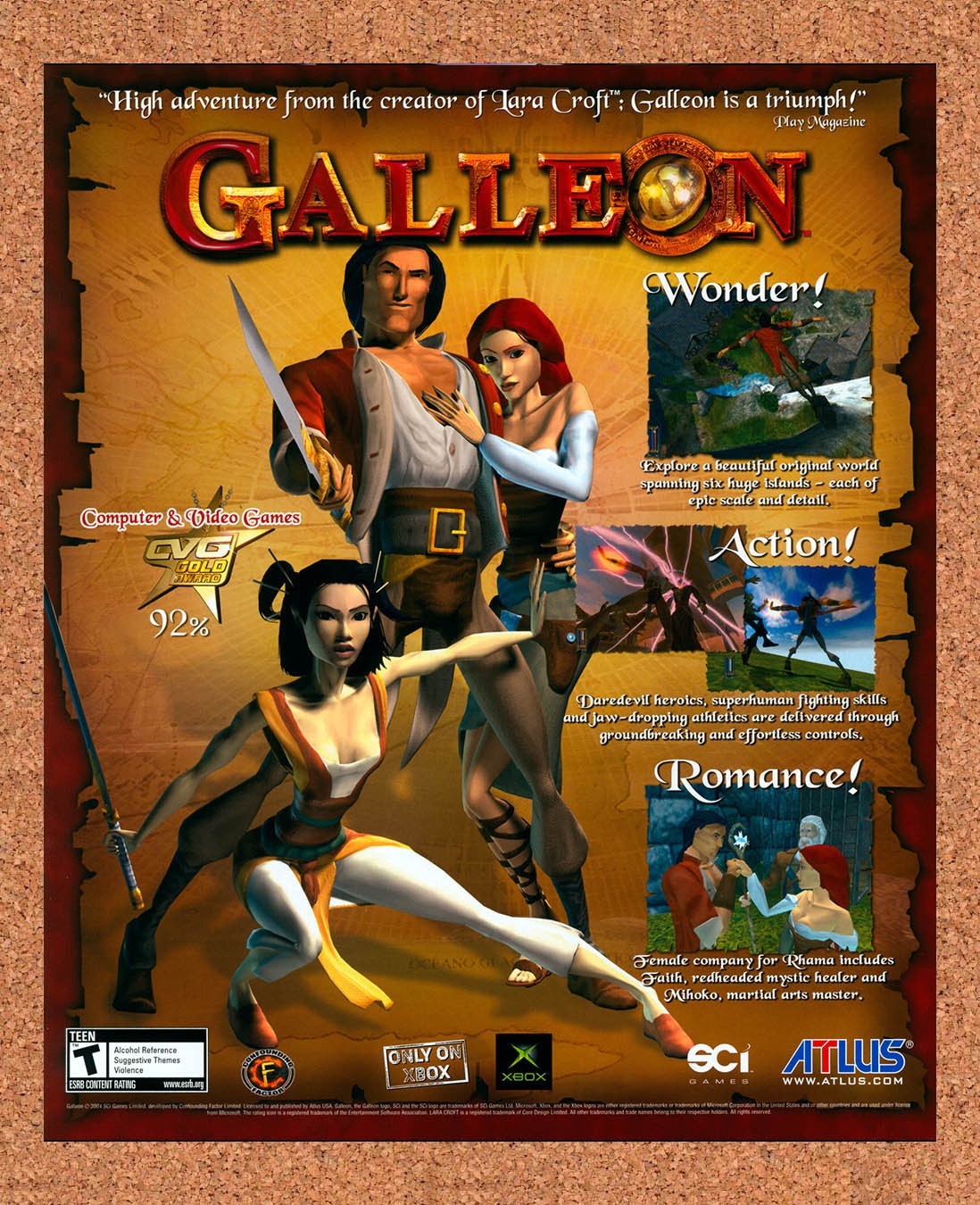 2004 Galleon Xbox Original Advertisement / Retro Promo v1