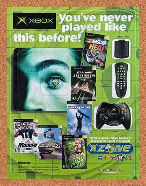Toys R Us Original 2003 Ad Authentic R Zone Original Xbox Video Game Promo