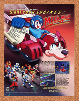 Mega Man Battle And Chase PS1 Original 1998 Ad Authentic Video Game Promo