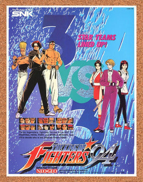 King Of Fighters 94 Neo Geo Original 1995 Ad Authentic SNK Video Game Promo