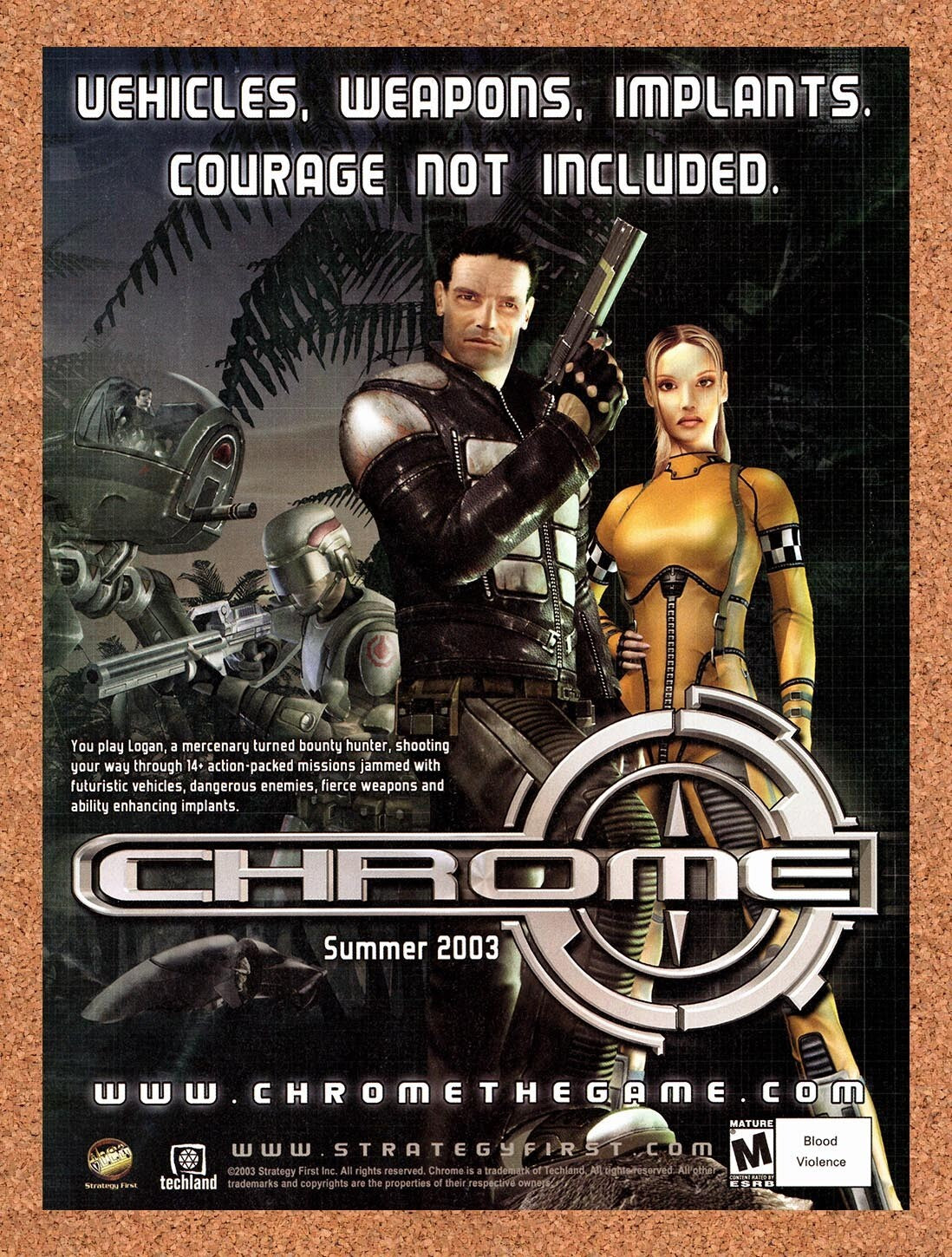 2003 Chrome PC Original Advertisement / Retro Wall Art v1