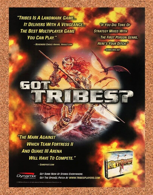 Tribes PC Original 2009 Ad Authentic Windows MultiPlayer FPS Video Game Promo v1
