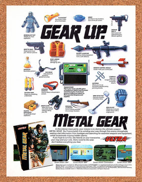 Metal Gear IBM Original 1990 Vintage Ad - Ultra Video Game Promo