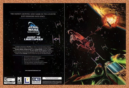 Star Wars Galaxies PC Original 2005 Ad Authentic LucasArts Video Game Promo
