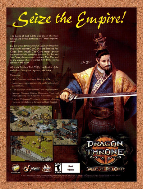 2002 Dragon Throne Battle Of Red Chiefs PC Original Advertisement / Promo v1