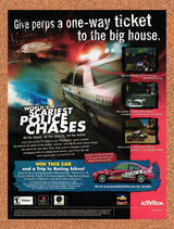 2001 World's Scariest Police Chases PS1 Original Advertisement / Retro Promo v1
