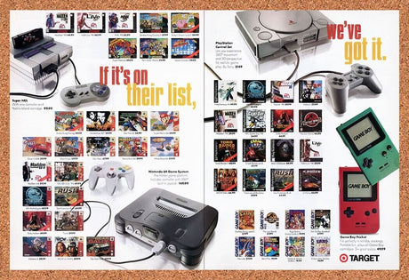 1997 Target N64 PS1 Games Original Advertisement / Retro Wall Art v1