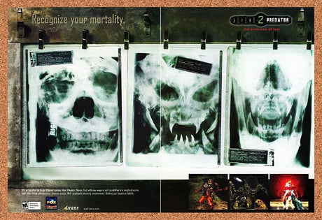 Alien vs Predator 2 PC Original 2004 Ad Authentic Sierra Horror Game Promo
