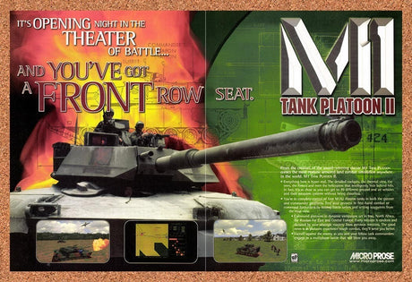 1998 M1 Tank Platoon 2 PC Original Advertisement / Retro Promo v1