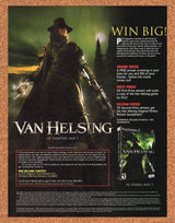 Van Helsing PS2 Original 2004 Print Ad Authentic Video Game Sweepstakes Promo