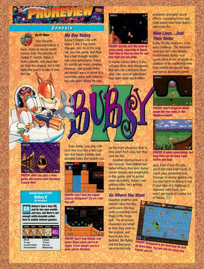 1994 Bubsy II Genesis Original Advertisement / Retro Promo vr2