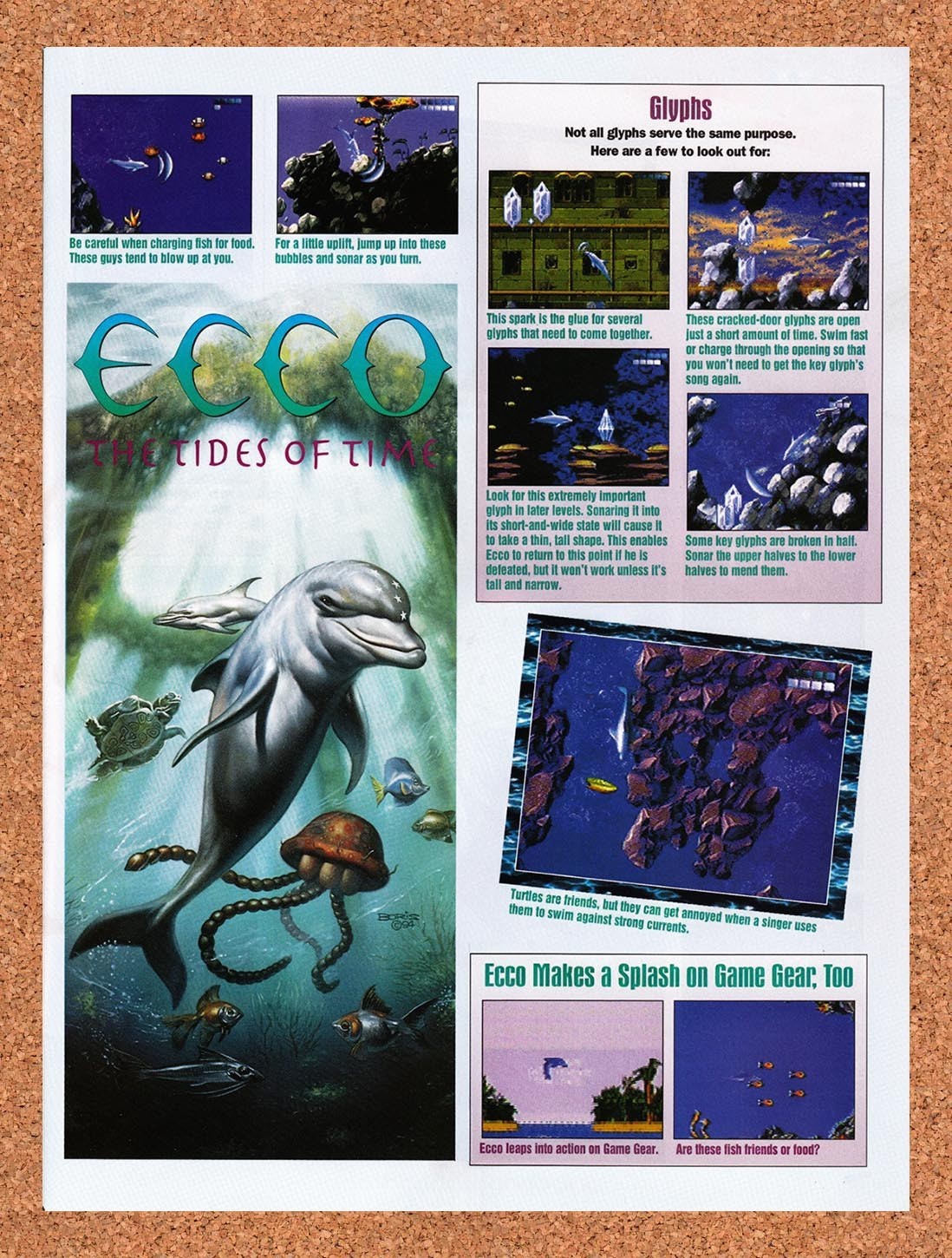 1994 Ecco The Dolphin The Tides Of Time Sega CD Original Ad / Promo vr1