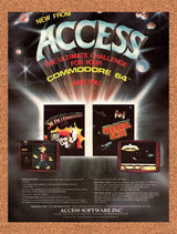1983 Access Software Spritemaster 64 Commodore 64 Games Original Ad v1