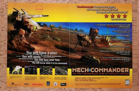 1999 MechCommander 1 PC Original Advertisement / Retro Wall Art v4