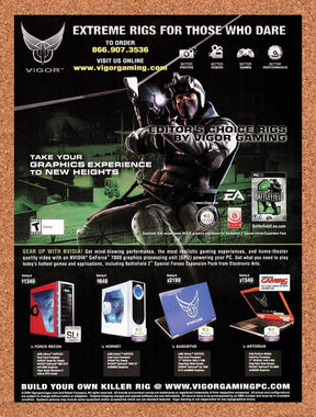 2006 Battlefield 2 Special Forces Vigor Gaming Rigs Original Ad / Promo v3