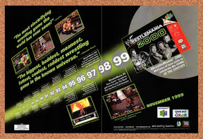 2000 WWF Wrestlemania 2001 N64 Original Advertisement / Retro Wall Art v2