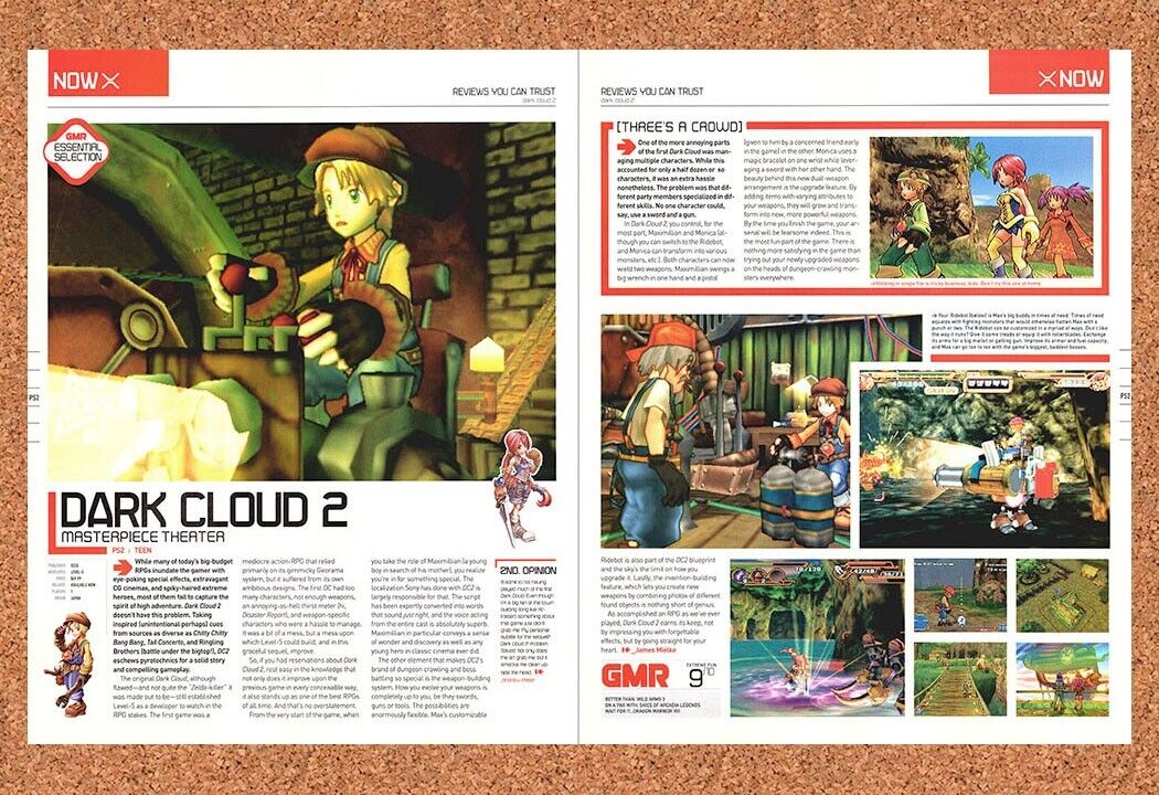 Dark Cloud 2 PS2 Original 2003 Print Ad Authentic Video Game Preview Promo