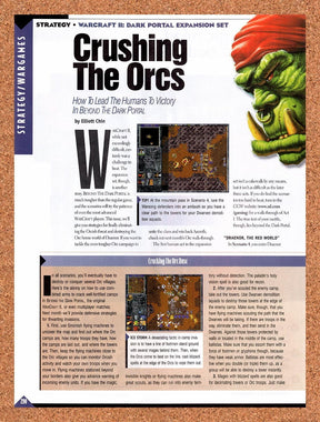 1996 WarCraft II The Dark Portal PC Original Advertisement / Retro Promo vr1