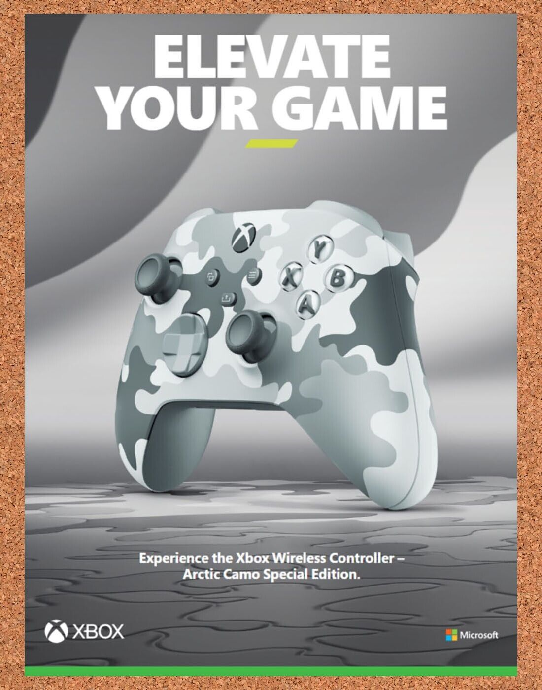 Microsoft Xbox Series X Controller Original 2022 Ad - Arctic Camo Special Promo