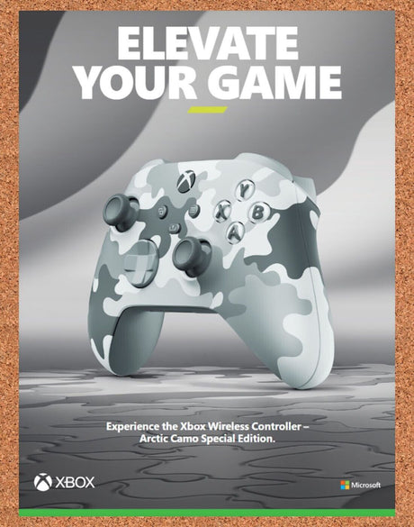 Microsoft Xbox Series X Controller Original 2023 Ad - Arctic Camo Special Promo