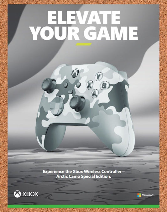 Microsoft Xbox Series X Controller Original 2022 Ad - Arctic Camo Special Promo