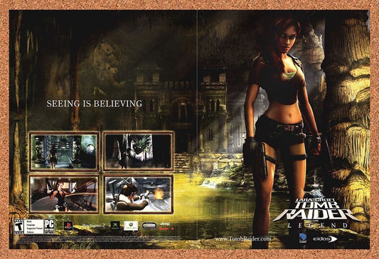 Original 2005 Tomb Raider Legend PC Vintage Ad - Video Game Promo Wall Art 5