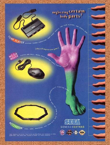 1994 Sega Genesis Extras Original Advertisement / Retro Wall Art v7