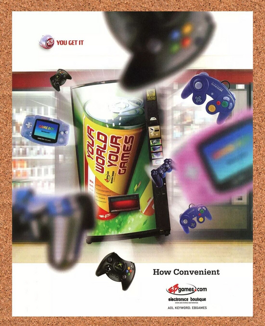 EB Games Original 2003 Ad Authentic Nintendo Advance GameCube Video Game Promo