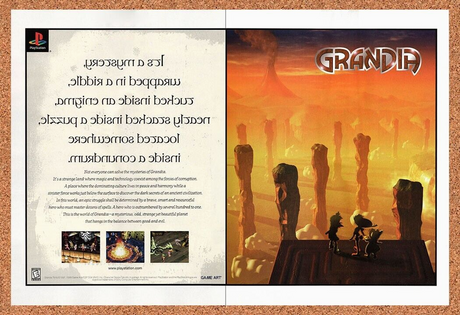 Original 1997 Grandia PS1 Vintage Ad - PlayStation Video Game Promo Wall Art 1