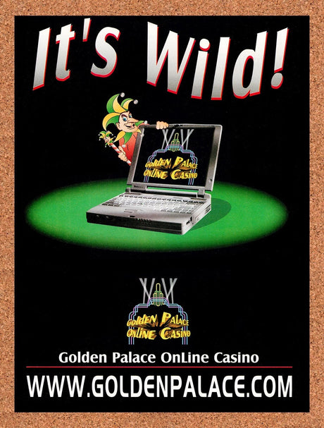 2001 Golden Palace Online Casino Original Advertisement / Retro Promo v1