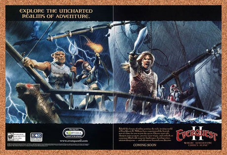 EverQuest 2 PC II Original 2005 Ad Authentic Sony MMO RPG Video Game Promo