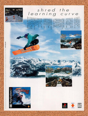 1997 Cool Boarders PS1 Original Advertisement / Retro Promo v1