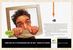 1998 Nvidia RIVA 128 2D Graphics Processors Original Ad / Retro Wall Art v6