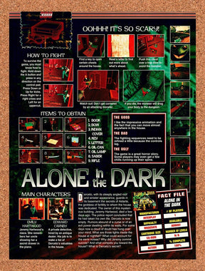 1994 Alone In The Dark 3DO Original Advertisement / Retro Promo vr2