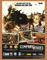 Company Of Heroes Original 2006 Print Ad Authentic Big Box PC Video Game Promo