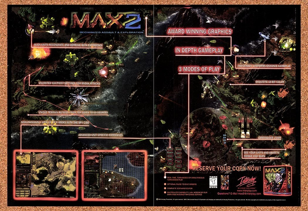 1998 Mechanized Assault & Exploration MAX 2 PC Original Advertisement / Promo v2