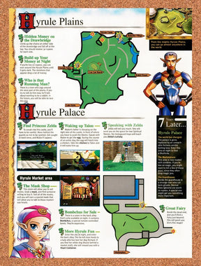 1998 Zelda Ocarina Of Time Hyrule Plains & Palace Original Ad / Promo vr14
