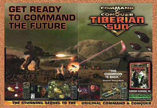 Command And Conquer Tiberian Sun PC Original 1999 Ad Authentic Game Promo v3