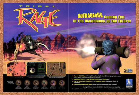 1998 Tribal Rage PC Original Advertisement / Retro Promo v3