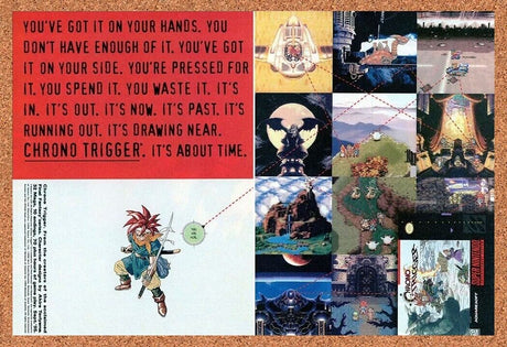Chrono Trigger SNES Original 1995 Ad Authentic Squaresoft Video Game Promo v1
