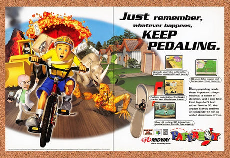 1999 Paperboy N64 Original Advertisement / Retro Promo v4