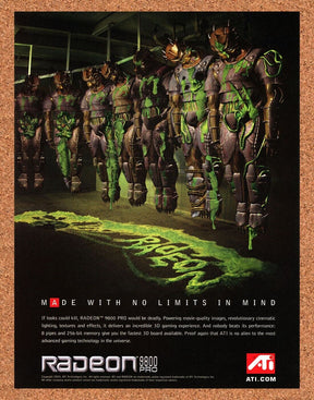ATI Radeon 9800 Pro Video Card Original 2005 Ad Authentic Retro Gaming Promo