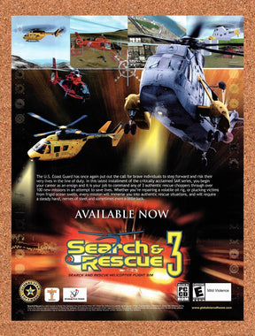 2001 Search & Rescue 3 PC Original Advertisement / Retro Promo v1