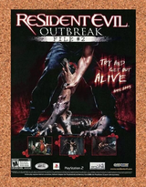 Resident Evil Outbreak File 2 PS2 Original 2004 Ad Authentic Game Promo Art v2