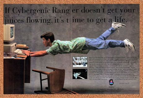 Cybergenic Ranger PC Original 1991 Vintage Ad - Video Game Promo
