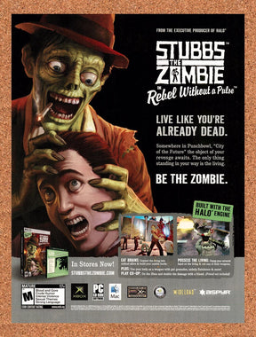 2006 Stubbs The Zombie In Rebel Without A Pulse PC Original Ad / Promo v1