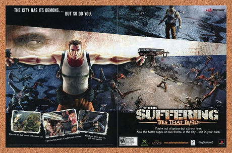 The Suffering PS2 Original 2006 Ad Authentic PlayStation Horror Video Game Promo