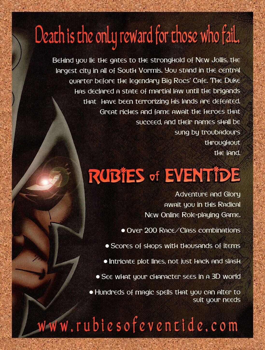 1998 Rubies Of Eventide PC Original Advertisement / Retro Wall Art v2